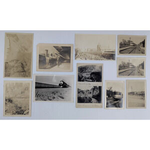 Vintage Photo Photograph Railroad Railway Assorted Lot of 10